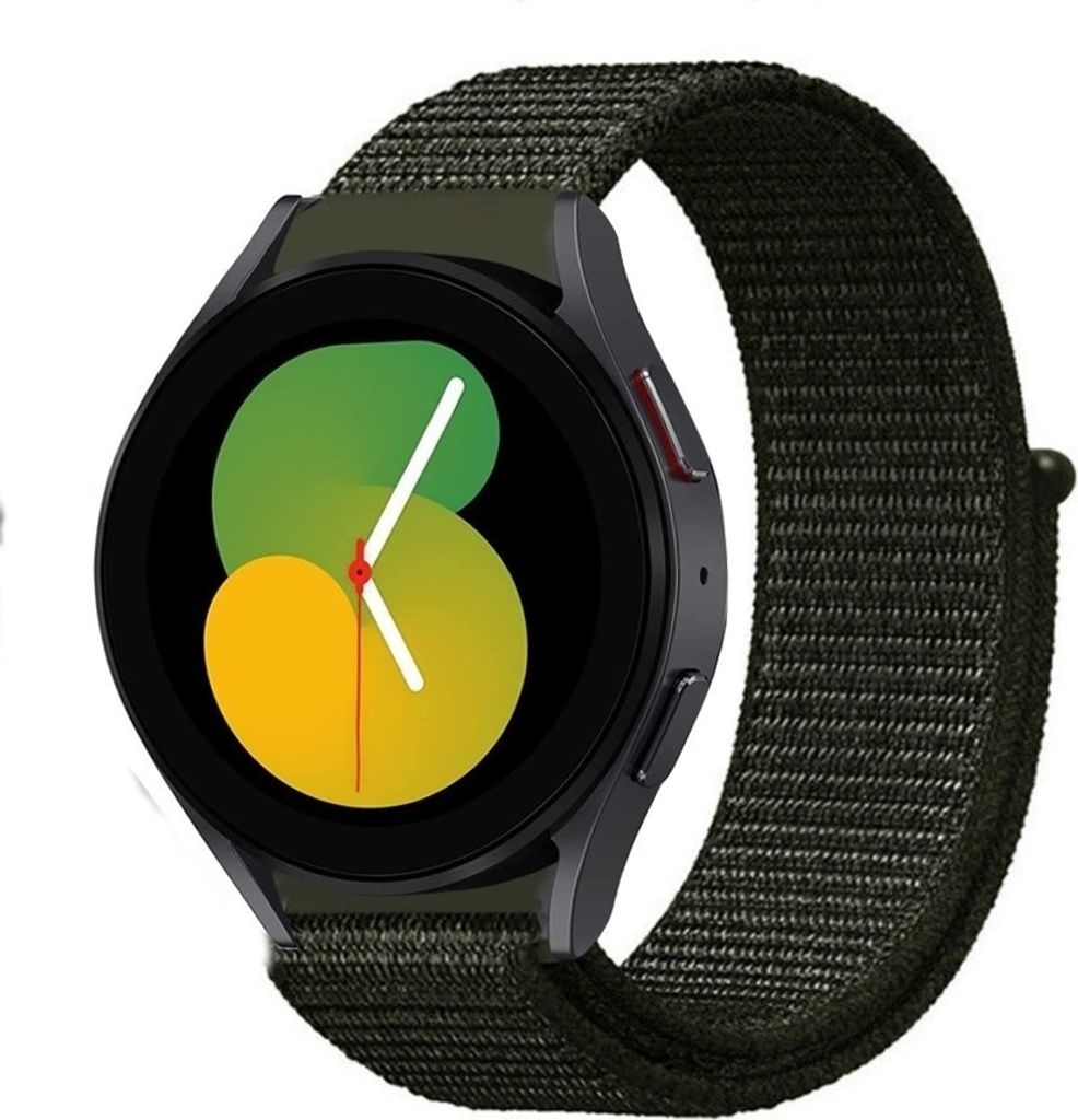 Strap-it Samsung Galaxy Watch 5 - 40mm Nylonarmband (Dunkelgrün)