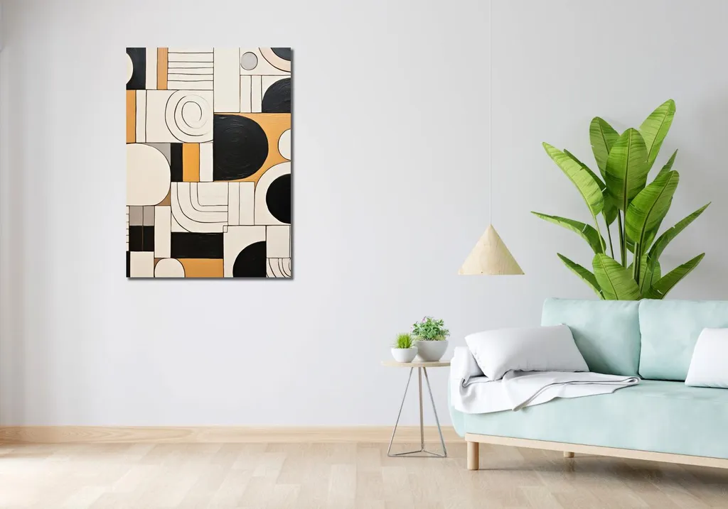 Décoration Murale Image 70x100 cm Collage Contrasté pour Grand Mur