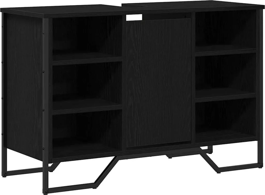 Mobile Sottolavabo SYFAX Rovere Nero 91cm | Eleganza Bagno Luxury