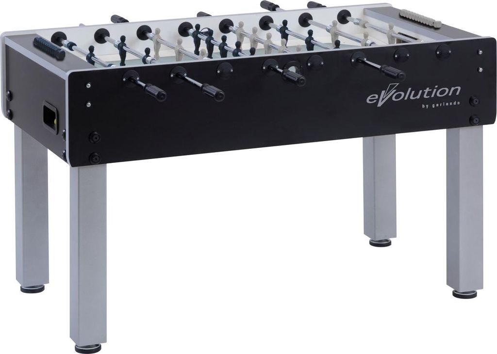 Garlando Tischfußball Kickertisch G-500 Evolution schwarz / silber Teleskopstangen (SA)