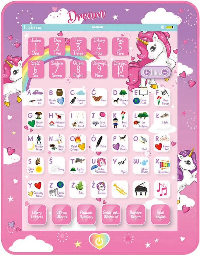 Tablette Éducative Licorne Bilingue - Idéal pour l'Éveil Linguistique