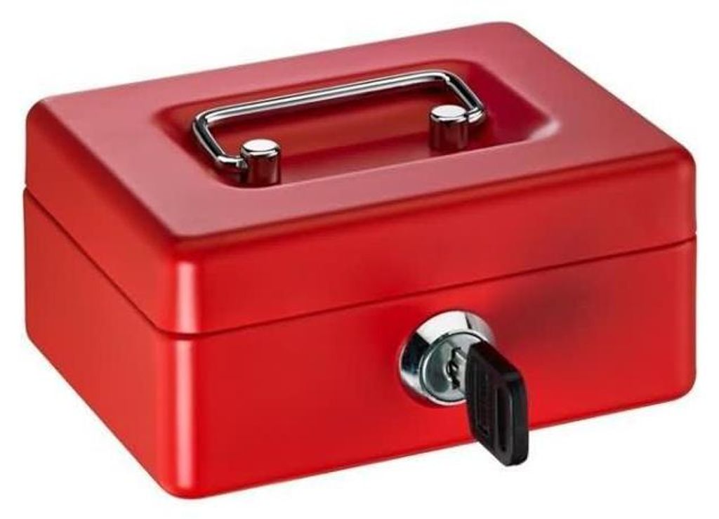 Alco Geldkassette Mini-Box Stahlblech 125x95xx60mm rot