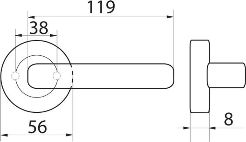 Türgriff GAMAR VIOLA, Goldlack, mit runder Rosette
