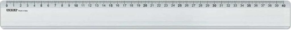 ARDA 18240 Lineal Schreibtisch-Lineal 400 mm Aluminium, Gummi Aluminium 3 Stück(e)