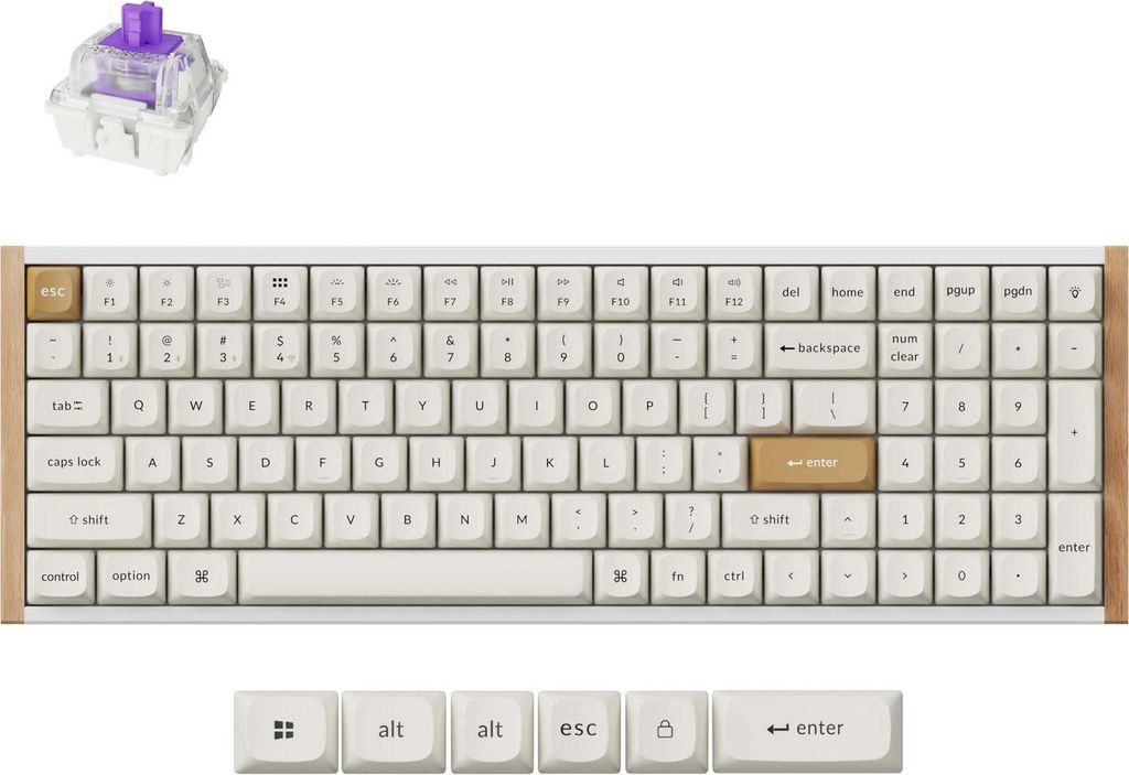 Keychron K4 HE Special Edition Kabellose Magnetische Tastatur, Bluetooth, 2.4GHz, RGB LED, Hot-swap, QWERTY US Layout, Gateron Magnetic Switch, Wei...