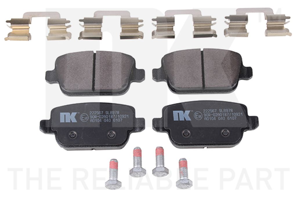 NK Bremsbeläge Bremsklötze HINTEN 222567