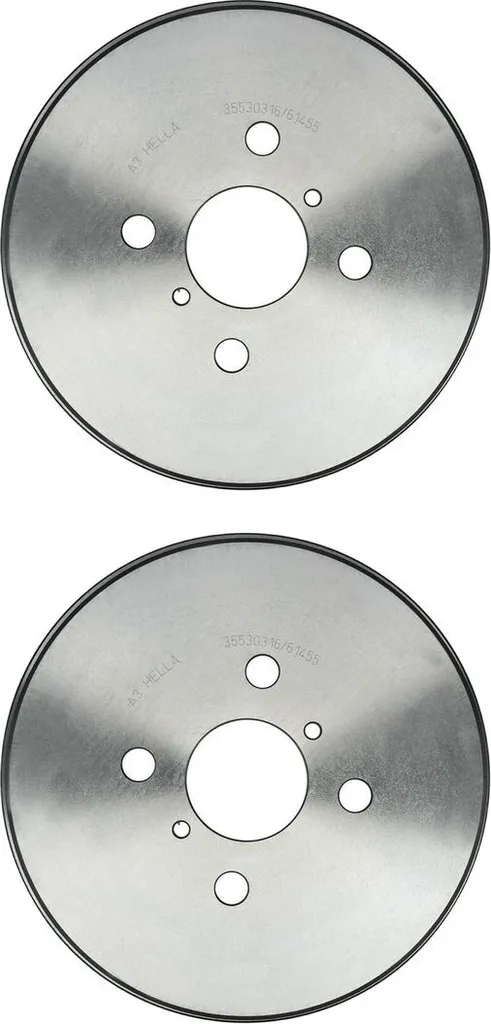 Solution Anti-Vibration : 2 Tambours de Frein HELLA 8DT Arrière Haute Qualité