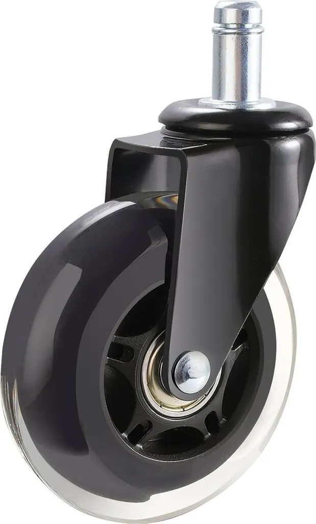 Roues pour chaise de bureau lot de 5 roulettes 76mm pour parquet et sol
