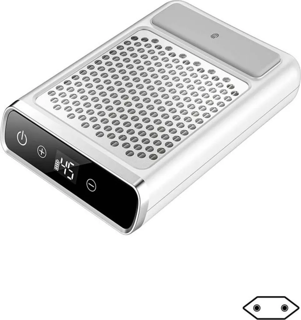 Extracteur Poussière Ongles 80W Rechargeable et Tactile Silencieux