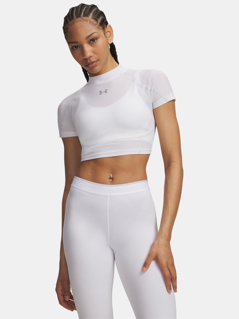 Under Armour HeatGear Elite Crop Mck SS Damen-T-Shirt XS
