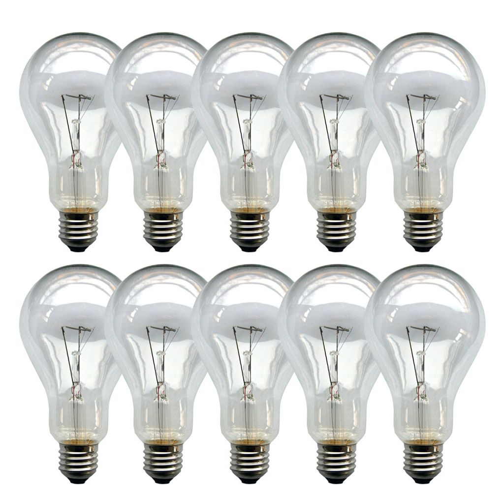 10 x Glühbirne 200W E27 klar Glühlampe 200 Watt Glühbirnen Produktbild 