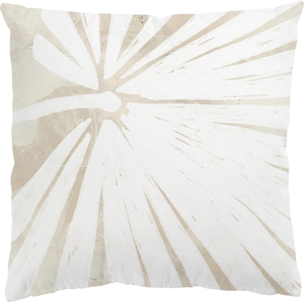 Dekokissen originell drinnen / Indoor Zierkissen Canvas waschbar Pflanzen beige Tropisch Sofakissen mit Füllung