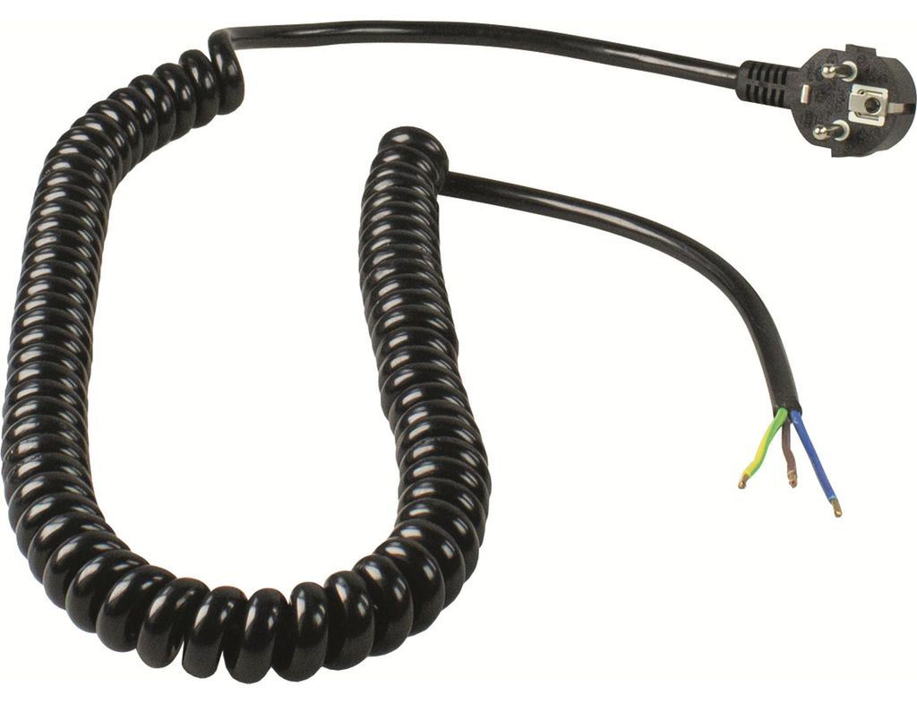 as-Schwabe kabel połączeniowy spiralny 1-2,5m 230V wtyczka Zdjęcie produktu 