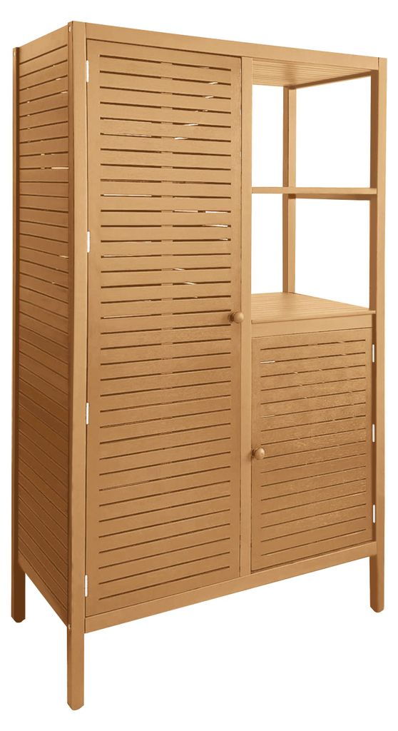 Dehner Outdoor-Küche Southampton Hochschrank, mit Einlegeböden, 100 x 50 x 165 cm, FSC -es Akazienholz, braun