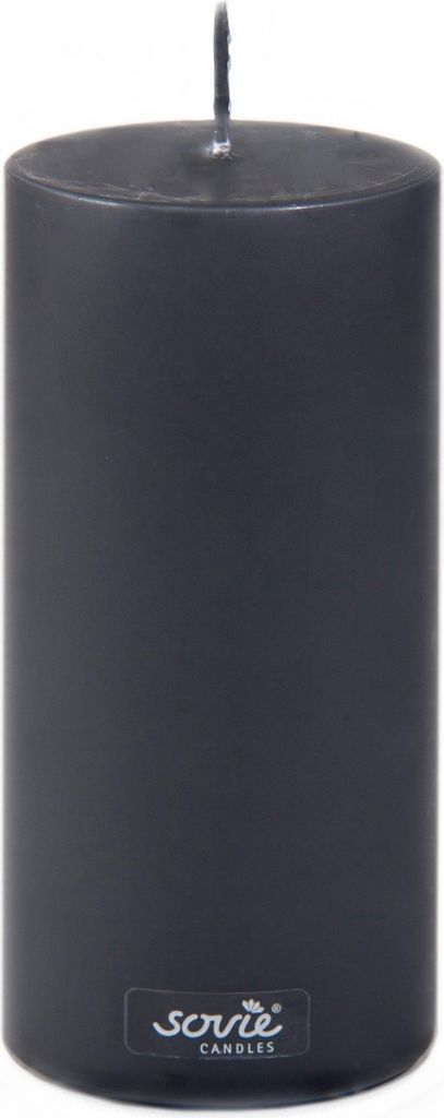 Stumpenkerze Schwarz, Ø 70 x 150 mm - Brenndauer ca. 82 Stunden
