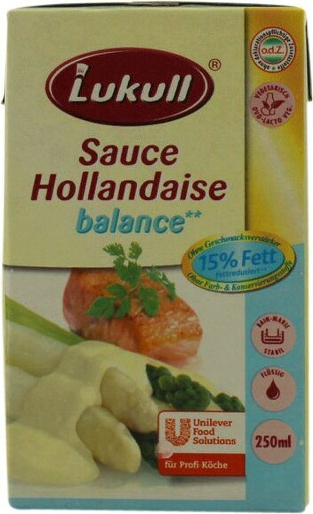 Lukull Sauce Hollandaise balance Soße 250,0 ml Zdjęcie produktu 
