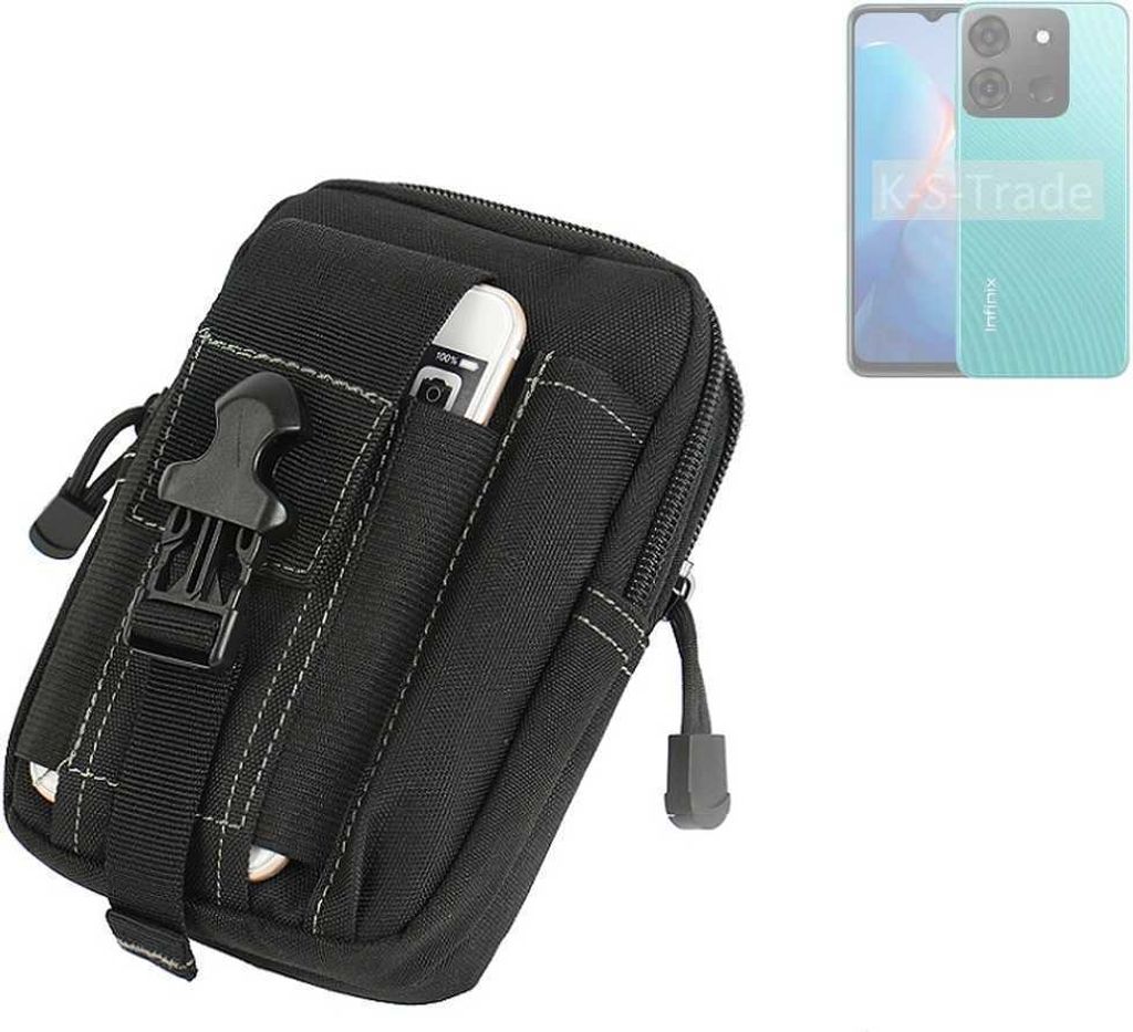 K-S-Trade Gürtel Tasche kompatibel mit Infinix Smart 7 (X6517) Gürteltasche Holster Schutz Hülle Handy Hülle Smartphone outdoor Handy-Hülle