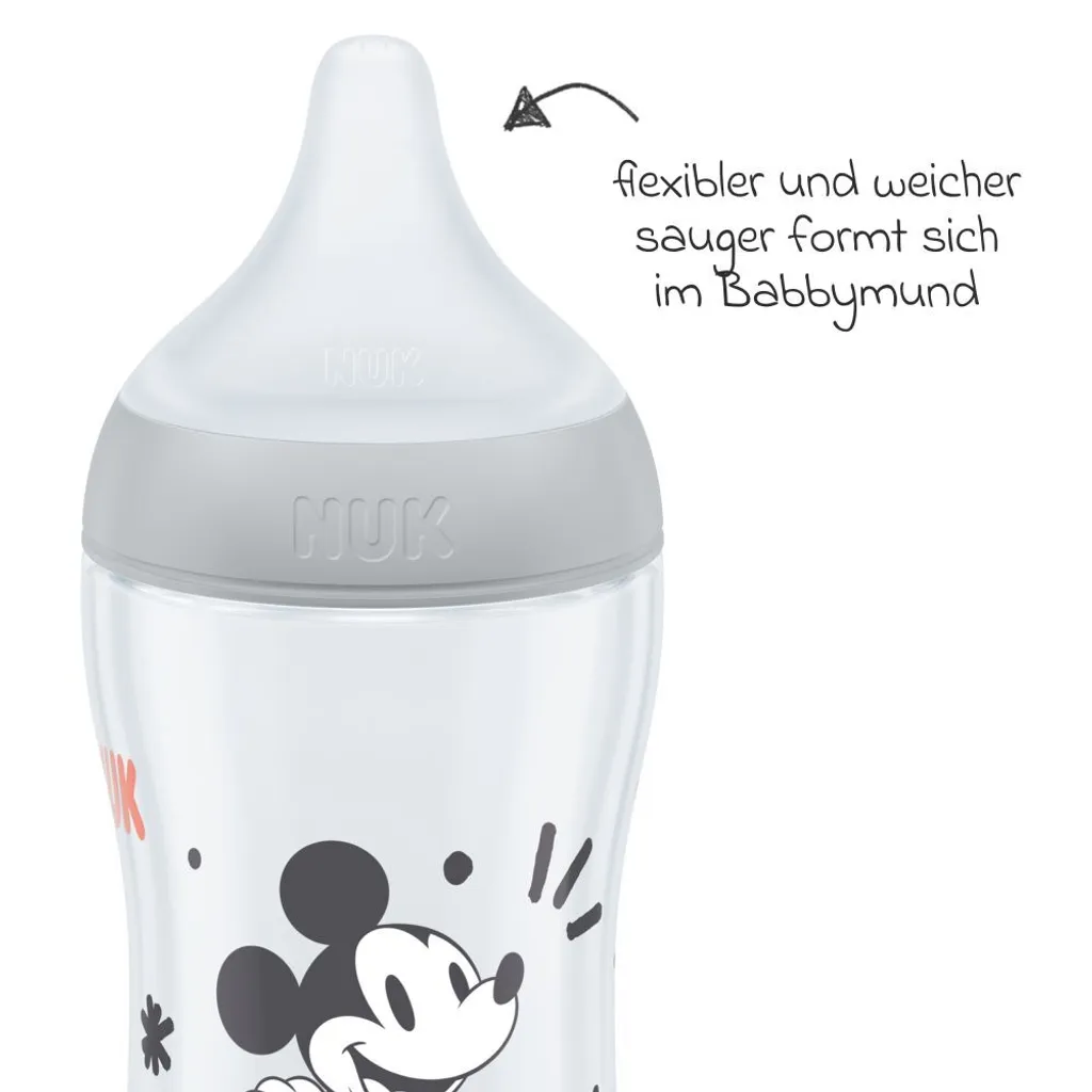 Kit Naissance NUK Perfect Match Disney - Pack Biberons Gris pour Bébé - 9