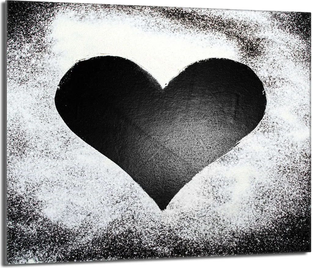 Piastra Copri Piano Cottura 60x52 Vetro Temperato Cuore Amore Amore