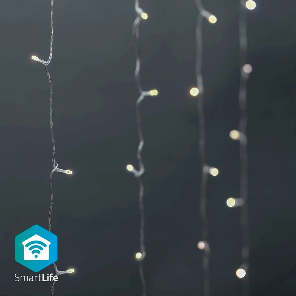 Tenda Luminosa Wi-Fi 3m Bianco Caldo 200 LED SmartLife iOS Android
