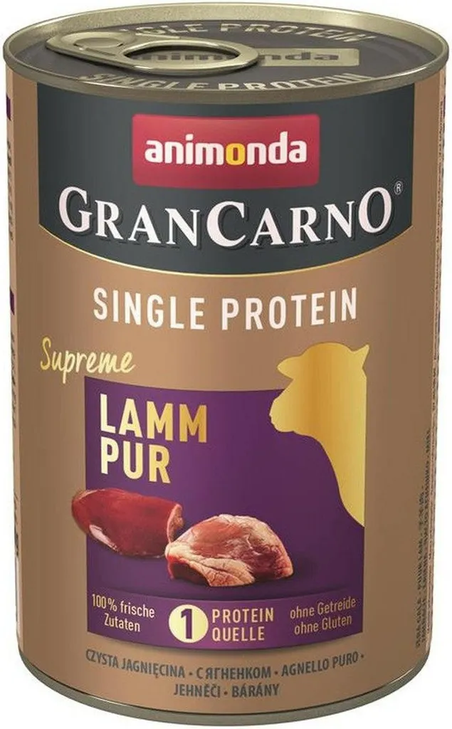 Animonda GranCarno Single Protein Agnello 6x400g | Dieta Ipoallergenica Cane