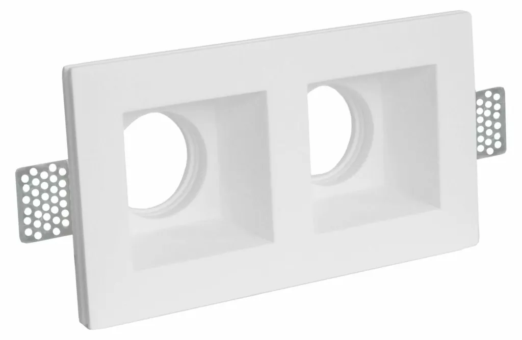 Éclairage double JESSY2-SQ2112 pour faux plafond placo GU10 215x120 mm