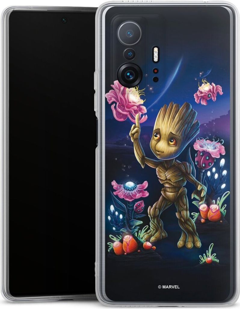 DeinDesign Handyhülle für Xiaomi 11T 5G Silikon Hülle Case Smartphone Schutzhülle Marvel Guardians Of The Galaxy Baby Groot