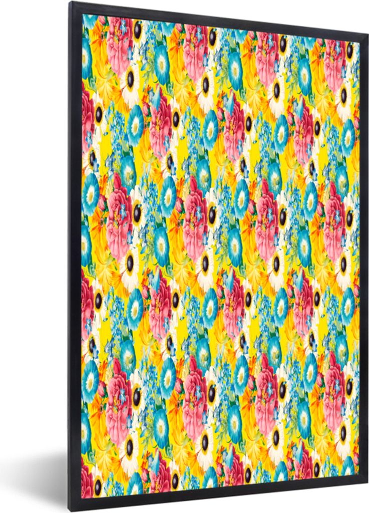 MuchoWow® MuchoWow® Gerahmtes Poster Blumen - Farben - Produktbild 