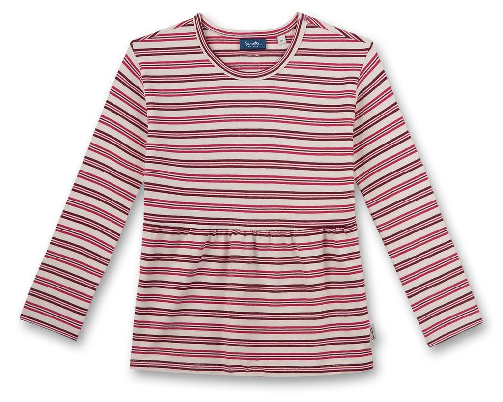 Sanetta Kidswear Mädchen-Shirt langarm Beige geringelt Early Bird 128