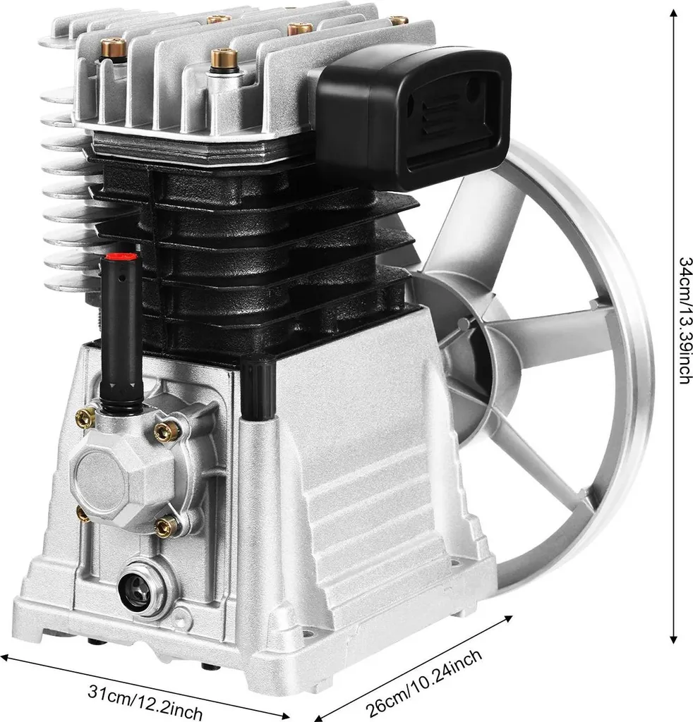 Tête de compresseur d'air 2.2kW en fonte avec volant ventilé