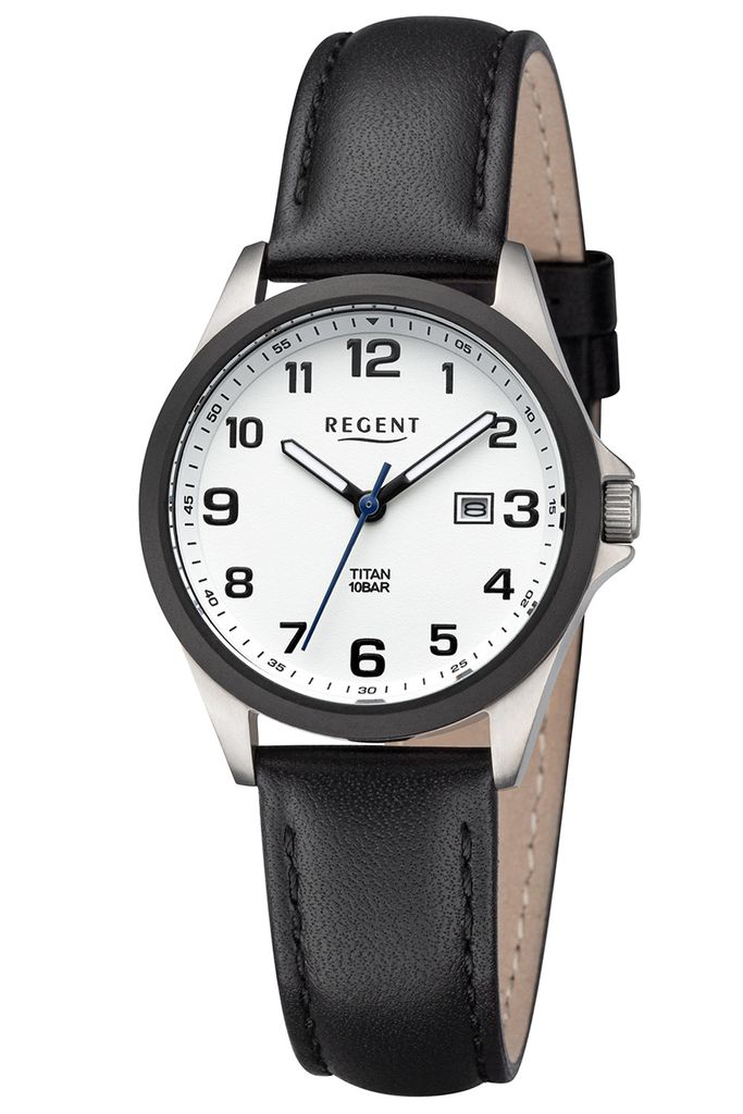 Regent Damen Uhr Lederarmband Leder Armbanduhr Analog Produktbild 