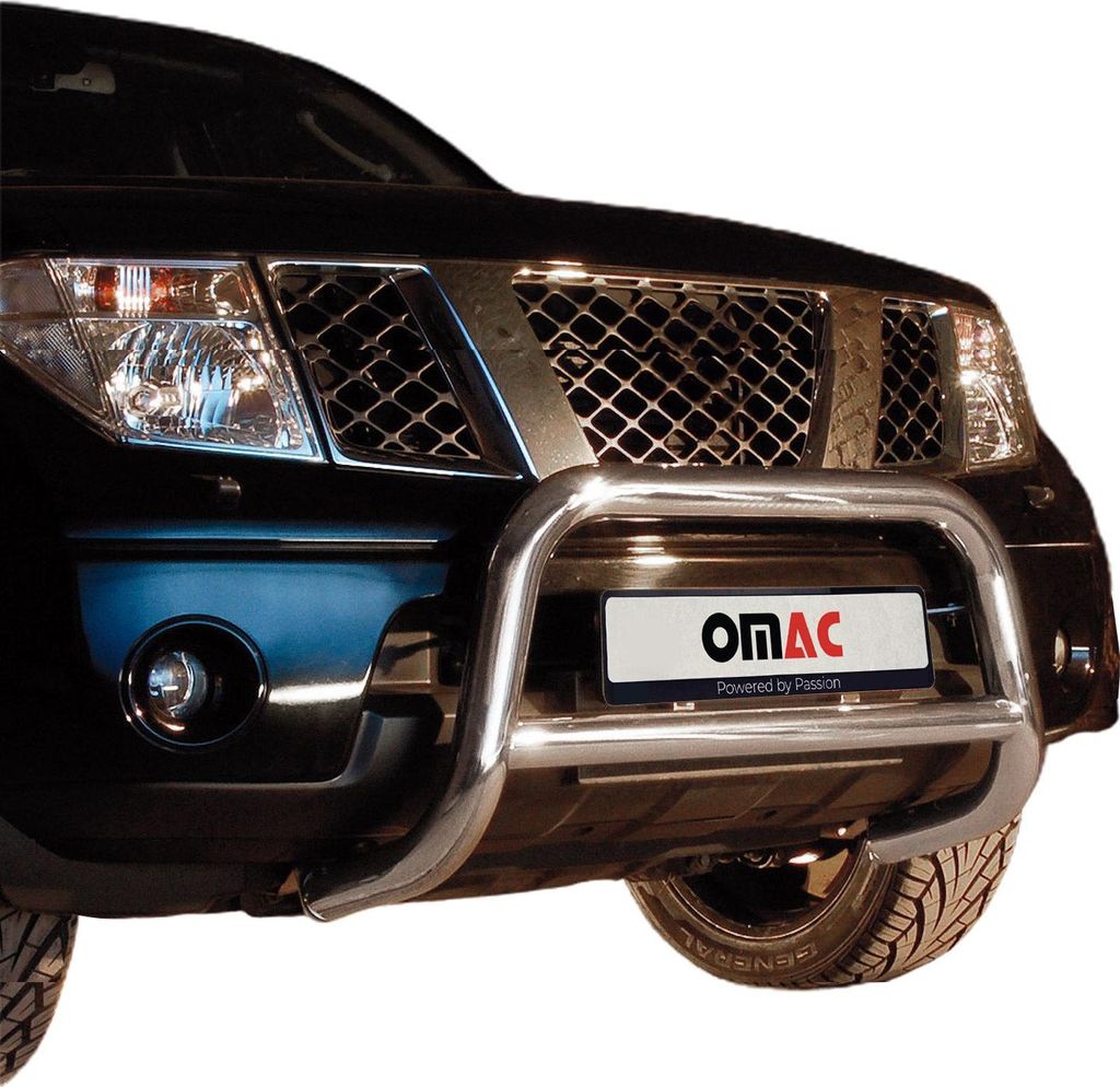 Frontbügel Frontschutzbügel für Nissan Pathfinder 2005-2010 mit ABE Stahl Silber