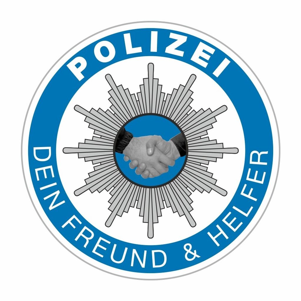 Hermann Schütz Aufkleber Polizei - Dein Freund & Helfer Ø 60mm