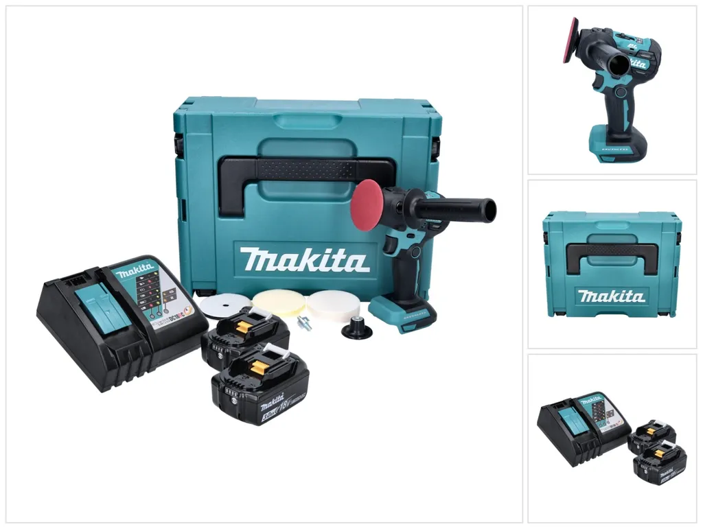 Makita DPV300RFJ Polisseuse 18V Brushless avec 2 Batteries et Chargeur
