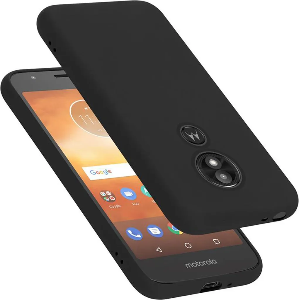 Custodia Protettiva Cadorabo Motorola MOTO E5 PLAY GO TPU Nero