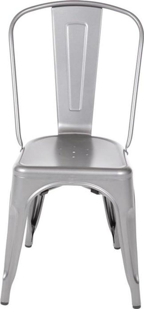 Bolero Bistro Stahl Beistellstühle Gun Metal Grau (4 Stück)