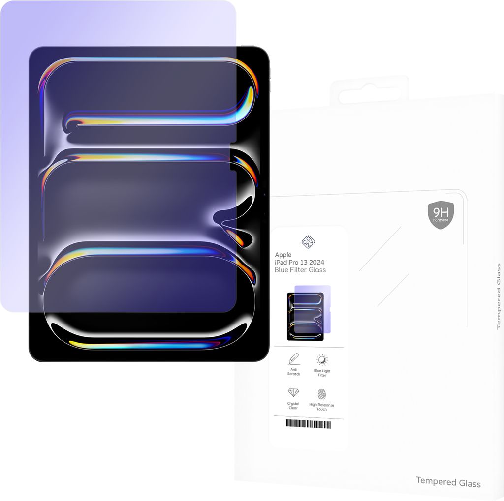 Schutzfolie Apple iPad Pro 13 (M4 2024), iPad Pro 13 (M5 2025) - Panzerglas - Cazy - Blau