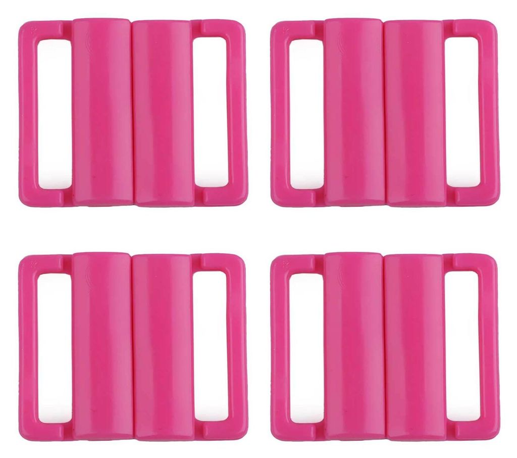 4 Modische Bikini-Verschlüsse 25mm Kunststoff Dessous Haken BH-Zubehör