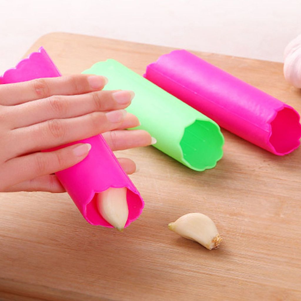 5-teiliges Knoblauchschäler Set – Mit Silikon-Rolle & Edelstahl-Pinzette