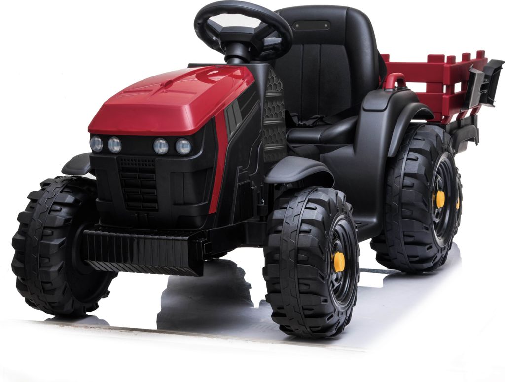 Kinder-Elektrotraktor 12V mit Anhänger, 2x45W, USB, Musik