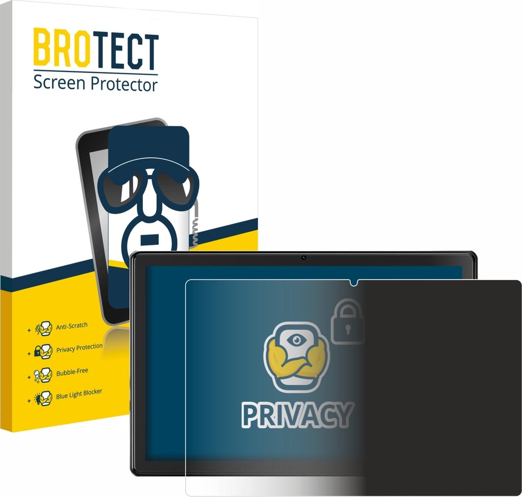BROTECT Sichtschutzfolie für SGIN T10P 10.1" Anti-Spy Privacy Sichtschutz Blickschutz Folie Blaulicht-Schutz