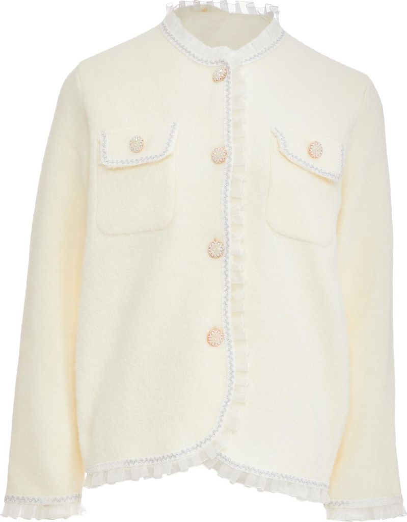 CARNEA damen strickjacke - wollweiss, M