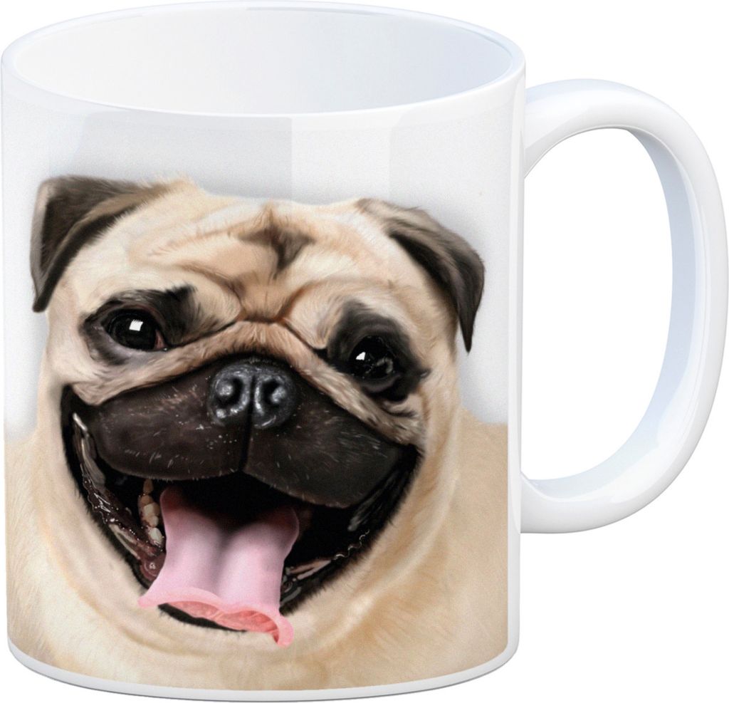Kaffeebecher mit Mops Motiv Kaffeetasse Tasse