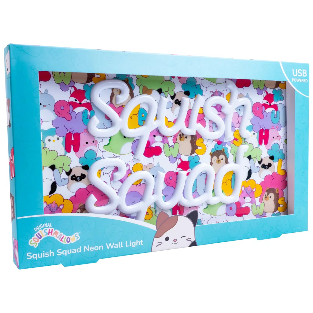 Applique Squishmallows Squish Squad LED : Finie la Peur du Noir la Nuit