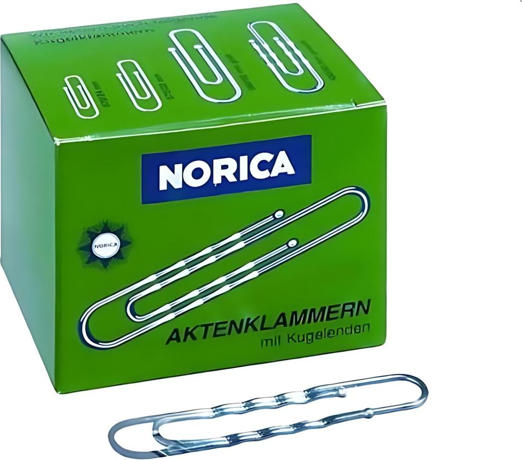 Alco NORICA Briefklammern, 50 mm, gewellt verzinkt, 1000 Stück
