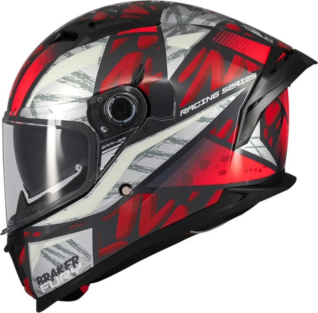Casque intégral MT Helmets Braker Sv Fury C5 Gloss noir et gris moto