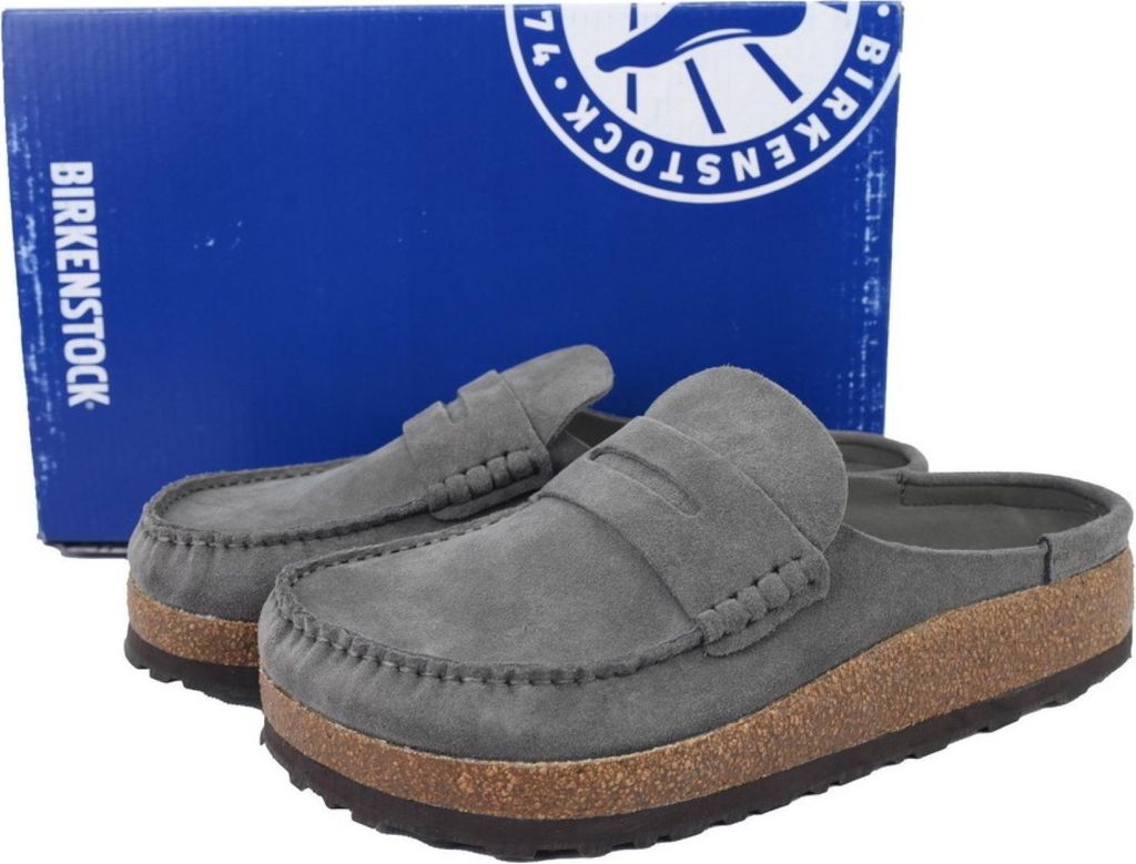 Birkenstock Naples Wrapped Clogs Grau