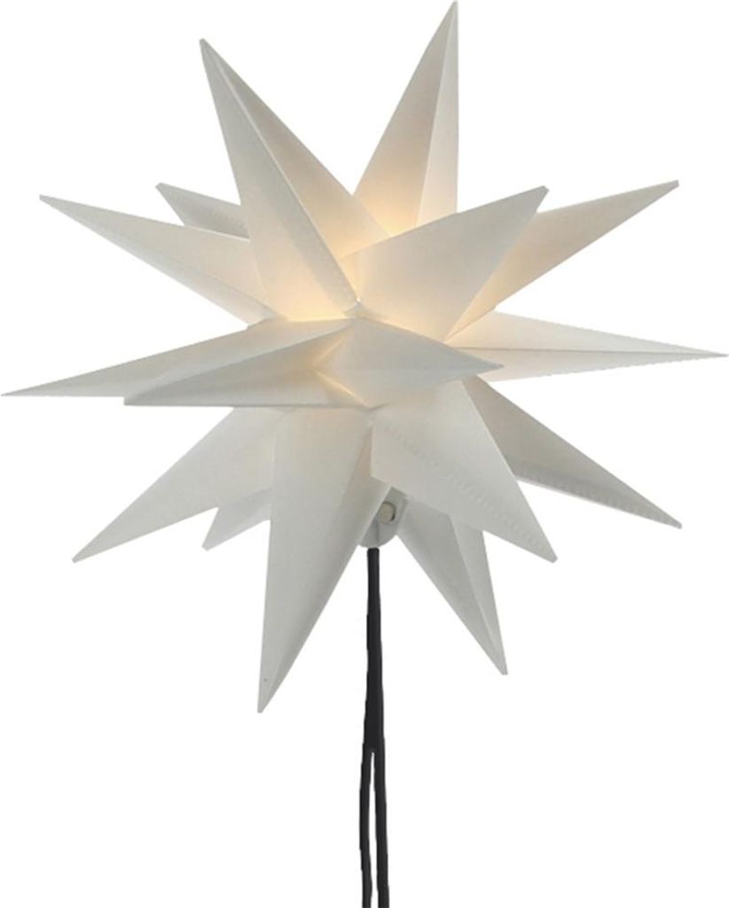 LED Weihnachtsstern Ø 25 cm Weiß mit Erdspieß Cepewa Produktbild 
