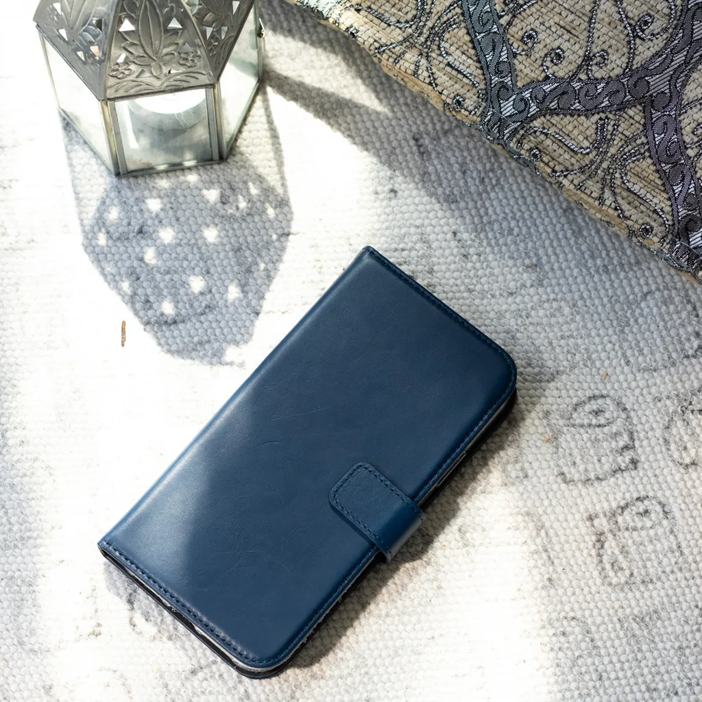 Selencia Custodia in Vera Pelle Blu per Samsung Galaxy A50 / A30s - 8