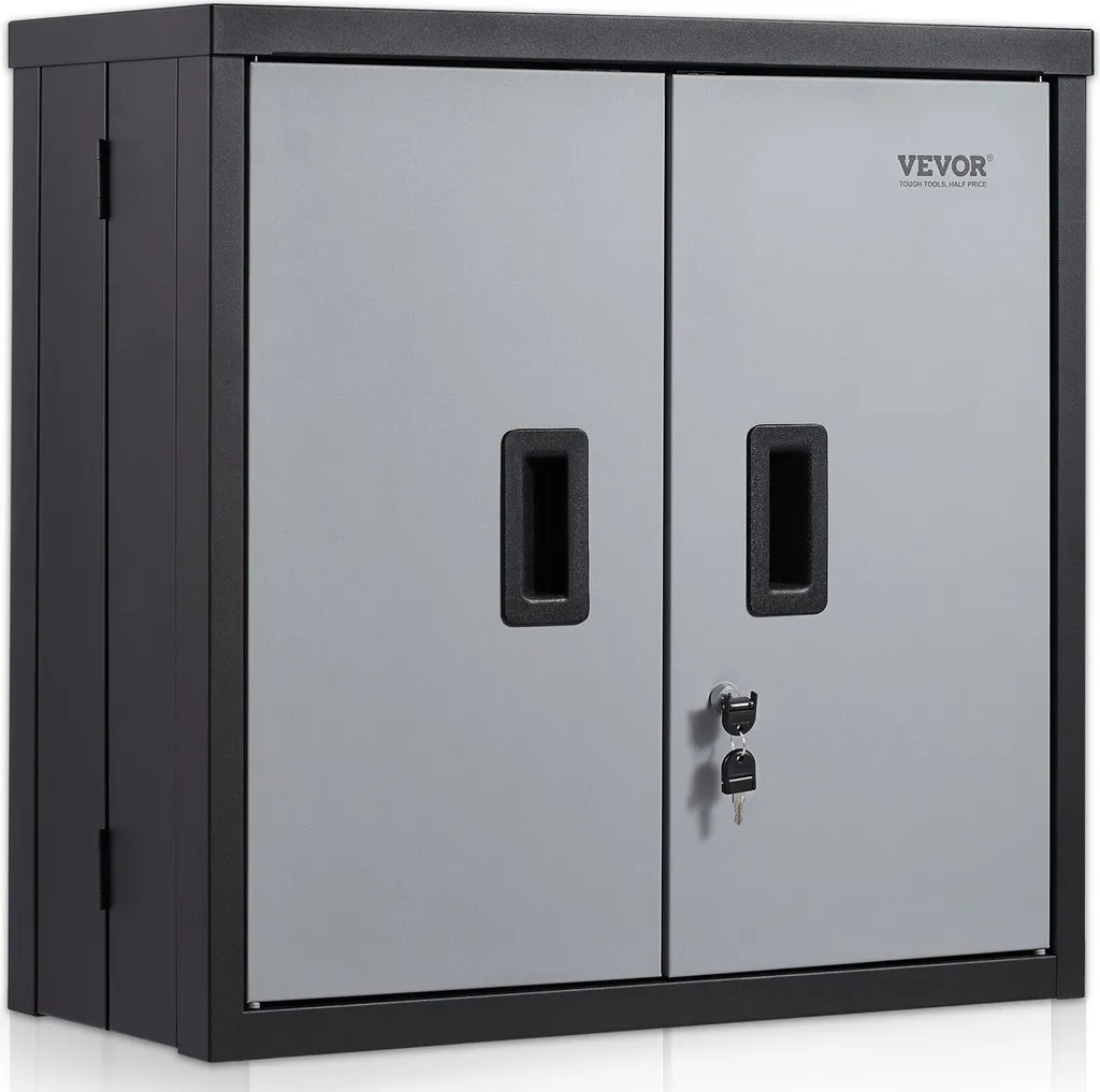 Armoire de garage murale pliante 26" rangement outils acier renforcé